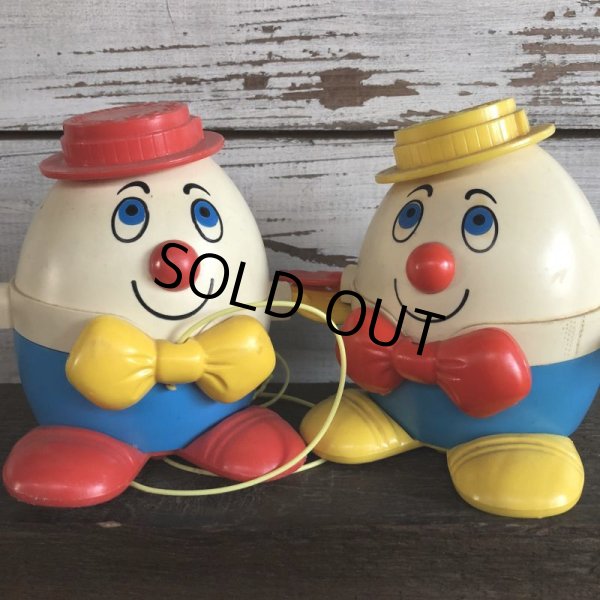 画像7: Vintage Fisher Price Humpty Dumpty Pull Toy Yellow (S102) (7)