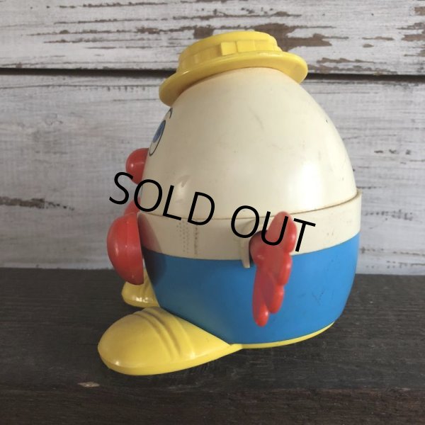画像4: Vintage Fisher Price Humpty Dumpty Pull Toy Yellow (S102) (4)