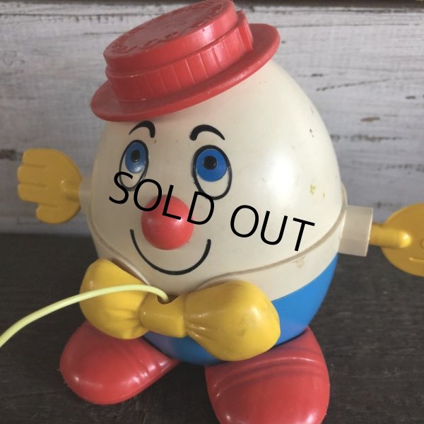 画像6: Vintage Fisher Price Humpty Dumpty Pull Toy Red (S103) (6)