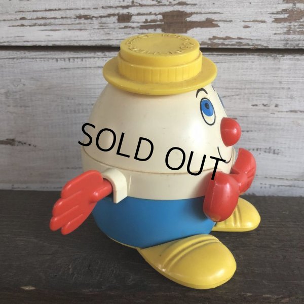 画像2: Vintage Fisher Price Humpty Dumpty Pull Toy Yellow (S102) (2)