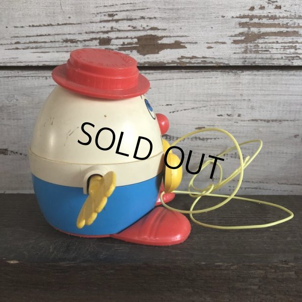 画像2: Vintage Fisher Price Humpty Dumpty Pull Toy Red (S103) (2)