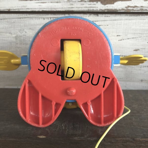 画像7: Vintage Fisher Price Humpty Dumpty Pull Toy Red (S103) (7)
