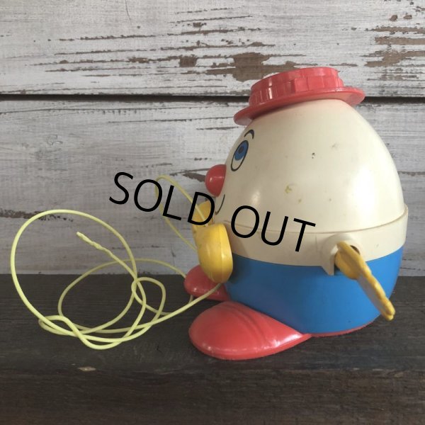 画像4: Vintage Fisher Price Humpty Dumpty Pull Toy Red (S103) (4)