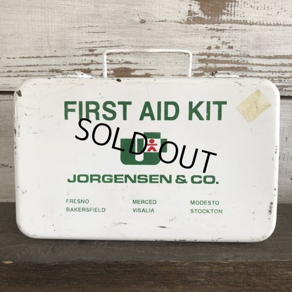 画像1: Vintage Jorgensen First Aid Kit Mettal Box Cabinet (S119） (1)