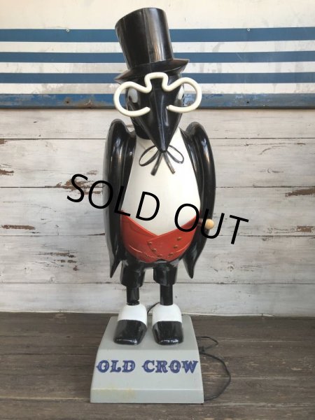 画像2: OLD CROW Vintage Light Up Store Display Statue (S151) (2)