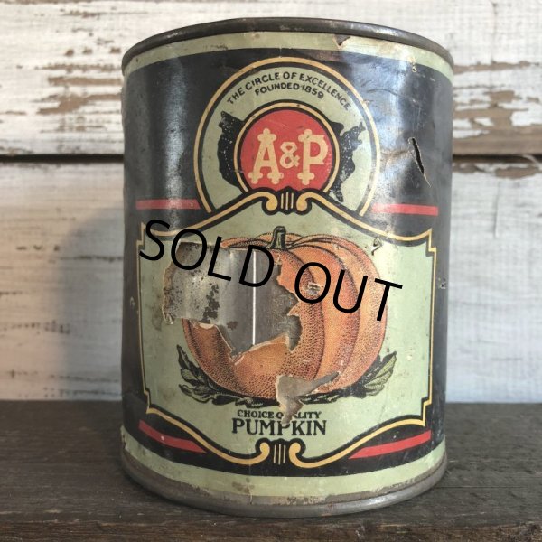 画像3: Vintage A&P Pumpkin Tea Can (S175)  (3)