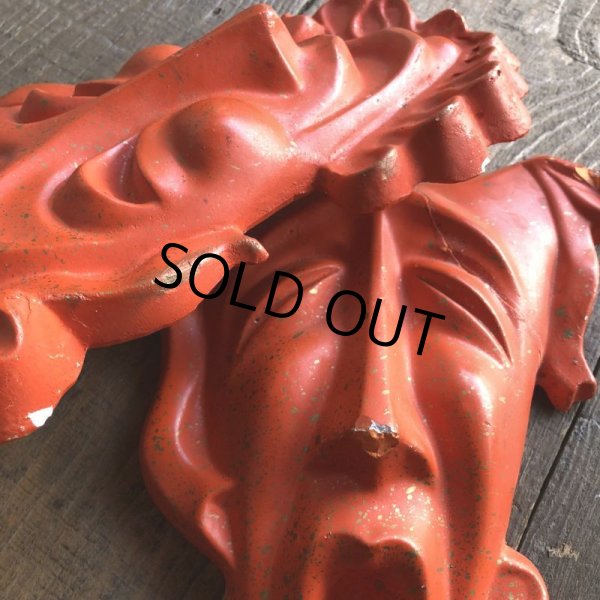 画像7: 【SALE】 Vintage Comedy & Tragedy Two Face Wall Decor (S188) (7)