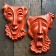 画像9: 【SALE】 Vintage Comedy & Tragedy Two Face Wall Decor (S188) (9)