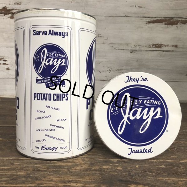 画像2: Vintage JAYS Potatochips Tin Can (S193) (2)