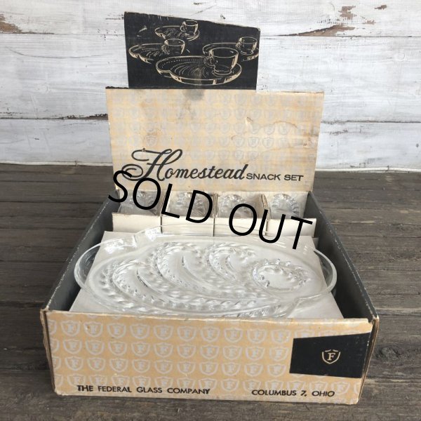 画像2: Vintage Federal Homestead Snack Set Dead Stock (S196) (2)