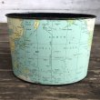 画像5: Vintage World Map Trash Can (S205) (5)