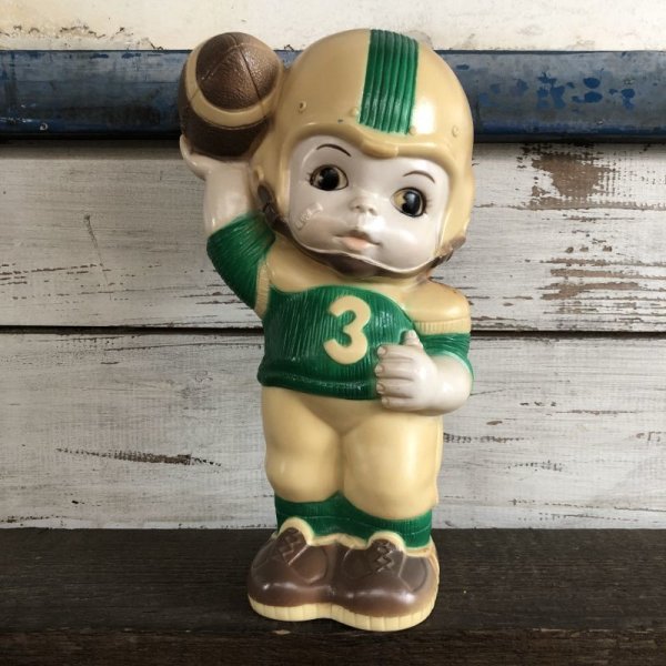 画像1: Vintage Russ American Football Player Bank Doll (S208)  (1)