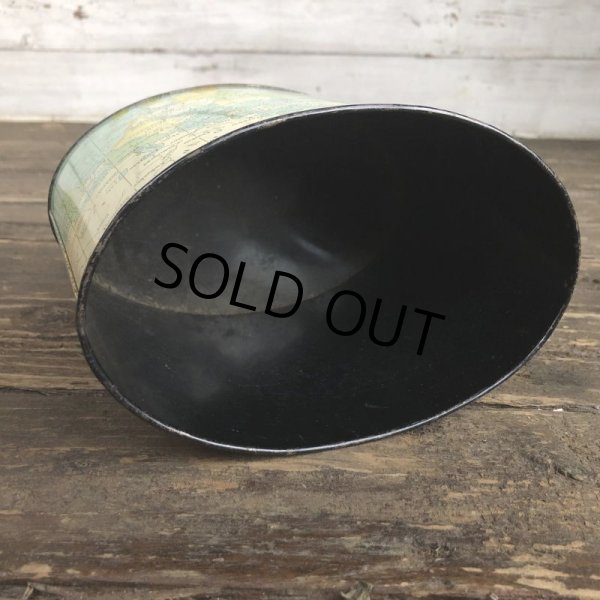 画像8: Vintage World Map Trash Can (S205) (8)