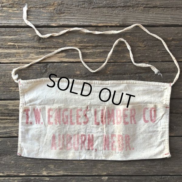 画像2: Vintage Advertising Work Apron T.W. ENGLES LUMBER CO (S236) (2)