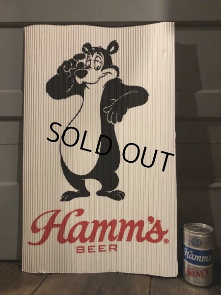 画像1: Vintage Hamm's Bear Poster Sign (S246) (1)