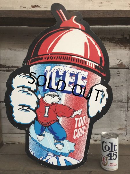 画像6: Vintage ICEE Polar Bear Giant Store Display Panel 165cm (S247) (6)