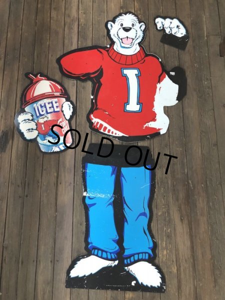 画像4: Vintage ICEE Polar Bear Giant Store Display Panel 165cm (S247) (4)