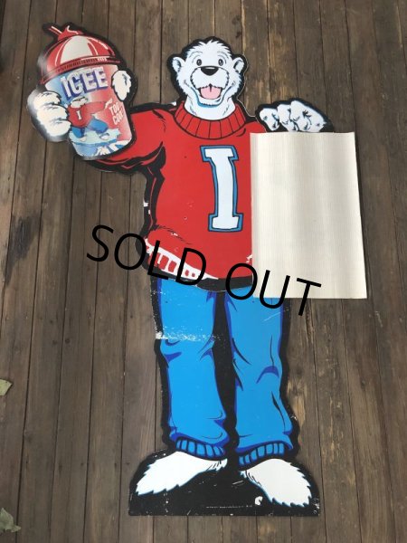 画像2: Vintage ICEE Polar Bear Giant Store Display Panel 165cm (S247) (2)