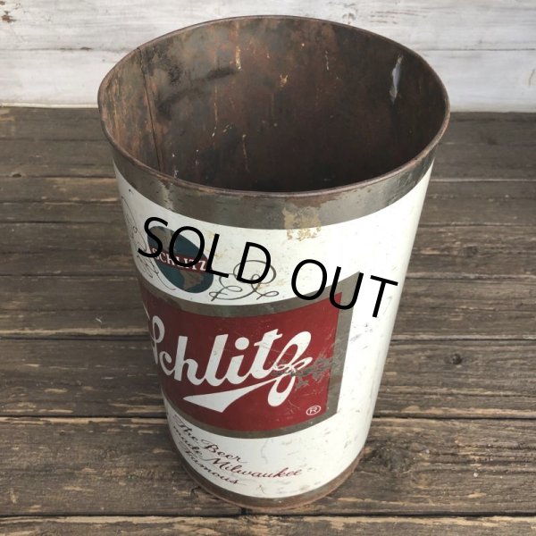 画像7: 60s Vintage Schlitz Beer Tin Trash Waste Can (S256) (7)
