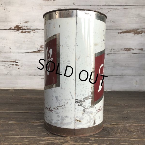 画像2: 60s Vintage Schlitz Beer Tin Trash Waste Can (S256) (2)