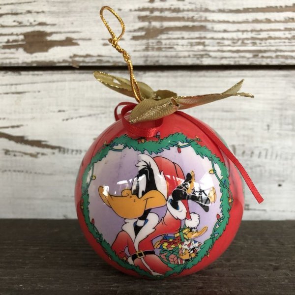 画像4: 90s Vintage WB Daffy Duck Christmas Ball Ornament (S270) (4)