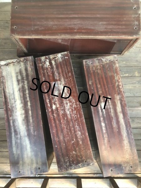 画像16: Vintage 4 Section Metal Bookshelf (S275) (16)