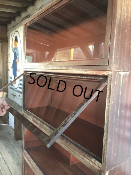 画像4: Vintage 4 Section Metal Bookshelf (S275) (4)