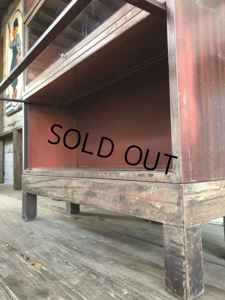 画像12: Vintage 4 Section Metal Bookshelf (S275) (12)