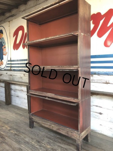 画像10: Vintage 4 Section Metal Bookshelf (S275) (10)