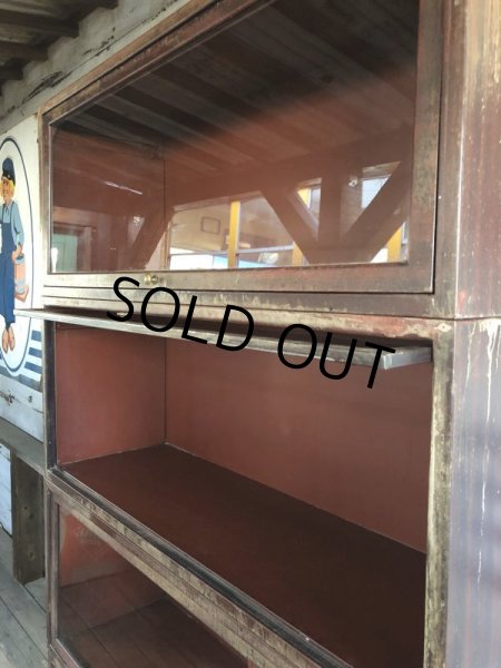 画像5: Vintage 4 Section Metal Bookshelf (S275) (5)