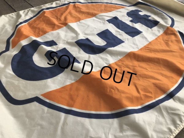 画像9: Vintage GULF Flag Advertising Sign (S276)   (9)