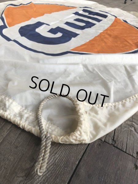 画像5: Vintage GULF Flag Advertising Sign (S276)   (5)