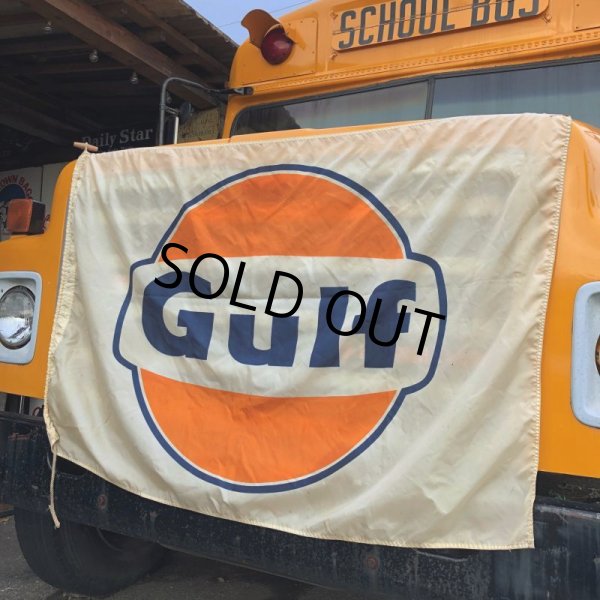 画像2: Vintage GULF Flag Advertising Sign (S276)   (2)