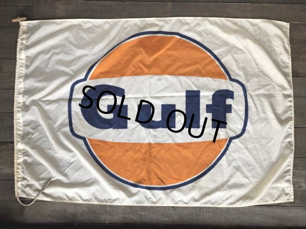 画像10: Vintage GULF Flag Advertising Sign (S276)   (10)