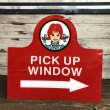 画像2: Vintage Original Wendy's PICK UP Sign (S277) (2)