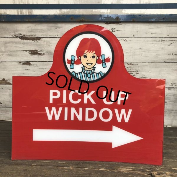 画像2: Vintage Original Wendy's PICK UP Sign (S277) (2)