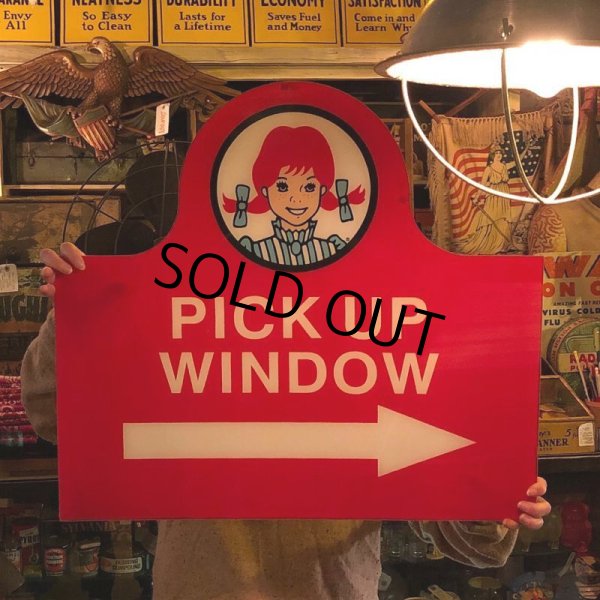 画像1: Vintage Original Wendy's PICK UP Sign (S277) (1)