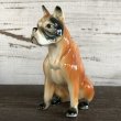 画像1: Vintage Dog Boxer Ceramic Statue  (S282) (1)