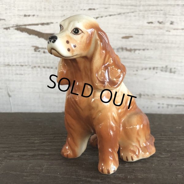 画像1: Vintage Dog American Cocker Spaniel Ceramic Statue  (S283) (1)