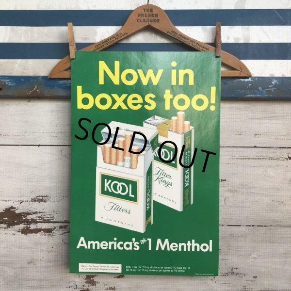 画像1: Vintage KOOL "America's #1 Menthol" Cigarette Tabacco Poster Sign (S288)  (1)