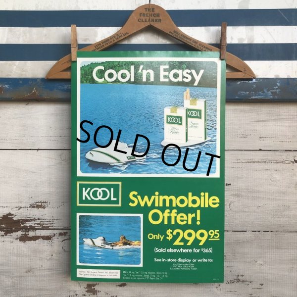 画像1: Vintage KOOL "Cool'n Easy" Cigarette Tabacco Poster Sign (S286)  (1)
