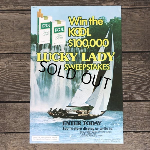 画像5: Vintage KOOL "Win the KOOL $100,000" Cigarette Tabacco Poster Sign (S287)  (5)