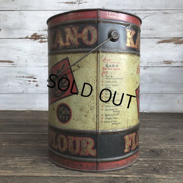 画像4: Vintage Bleached Made Rite Flour KAN-O tin pail can (S289)  (4)