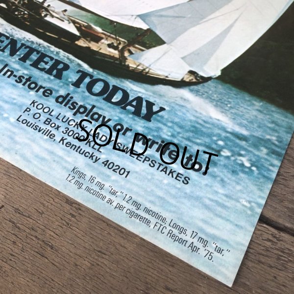 画像3: Vintage KOOL "Win the KOOL $100,000" Cigarette Tabacco Poster Sign (S287)  (3)