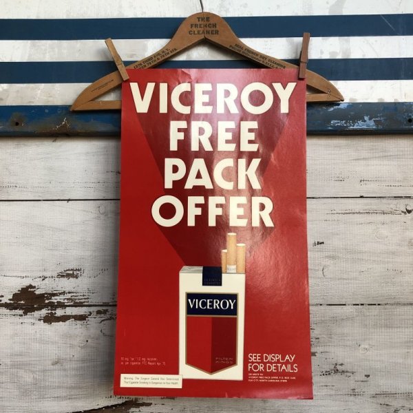 画像1: Vintage VICEROY Cigarette Tabacco Poster Sign (S283)  (1)