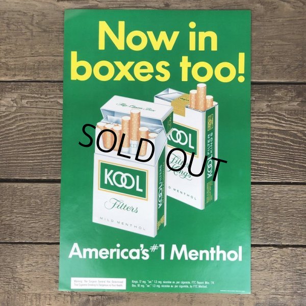 画像5: Vintage KOOL "America's #1 Menthol" Cigarette Tabacco Poster Sign (S288)  (5)