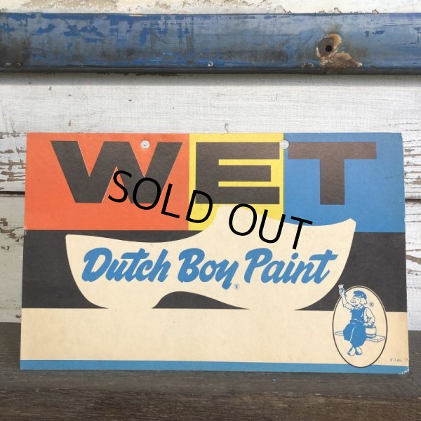 画像1: Vintage Dutch Boy Paint Card Board Sign (S294) (1)