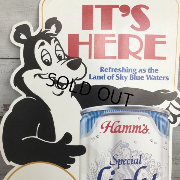 画像4: 【SALE】 Vintage Hamm's Bear Card Bord Sign (S314) (4)