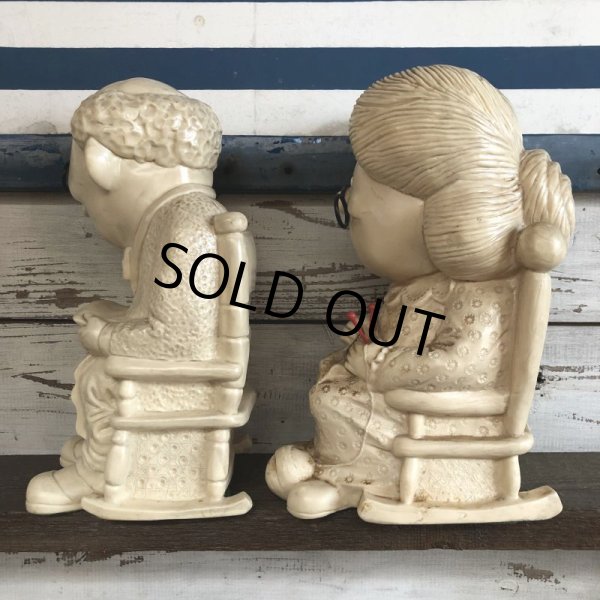 画像4: Vintage Message Doll Big Size Grandpa Grandpma Set (S316)  (4)