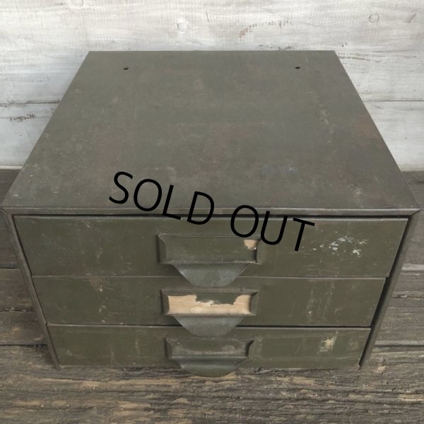 画像5: Vintage Lyon Chests 3 Drawer Mettal Tool Cabinet (S312) (5)